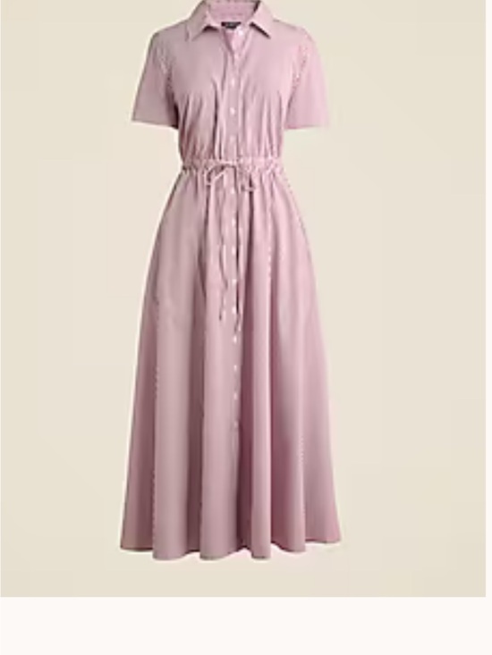 J. Crew Dresses & Skirts - J. Crew Striped white and burnt red Shirtwaist Maxi Dress